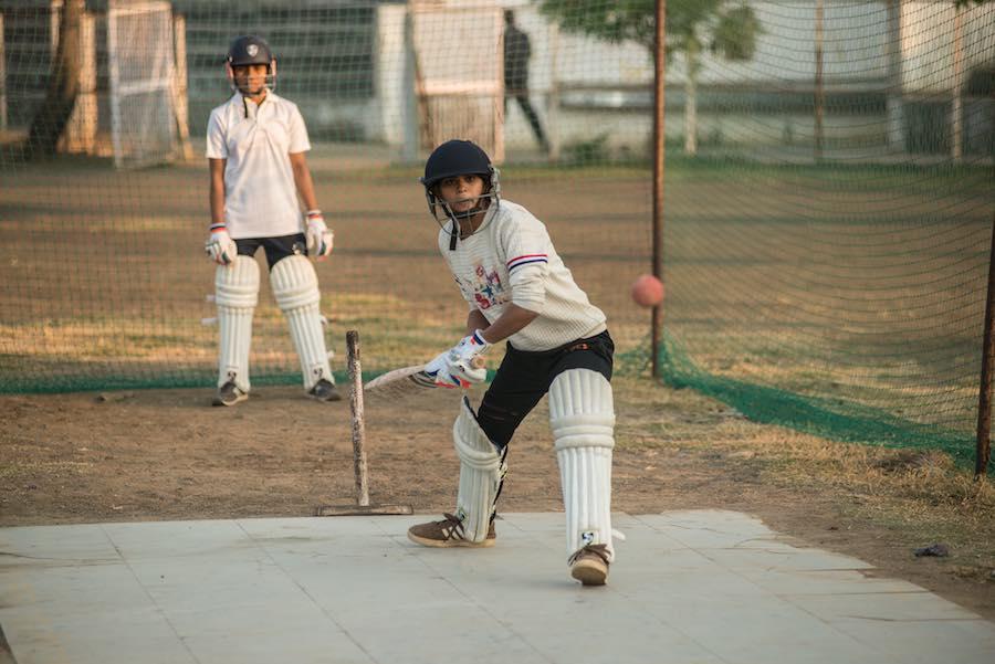 Bharti Sonkar, 18, practices batting early morning with her teammates. The Power of Girls was launched to assemble a girls cricket team not only to emphasize the importance of sports and physical fitness for them, but also to raise awareness about gender 