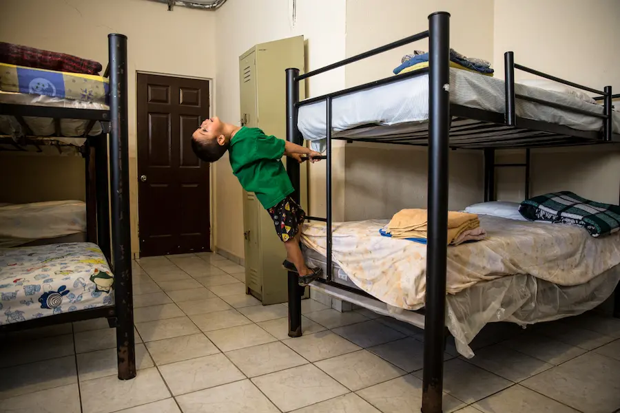 At the Casa del Migrante, a shelter for migrants run by Catholic nuns in Reynosa, Mexico in 2016. unicef, unicef usa, immigration, undocumented immigrants, immigrant children, migrant children, immigration reform, immigration policy