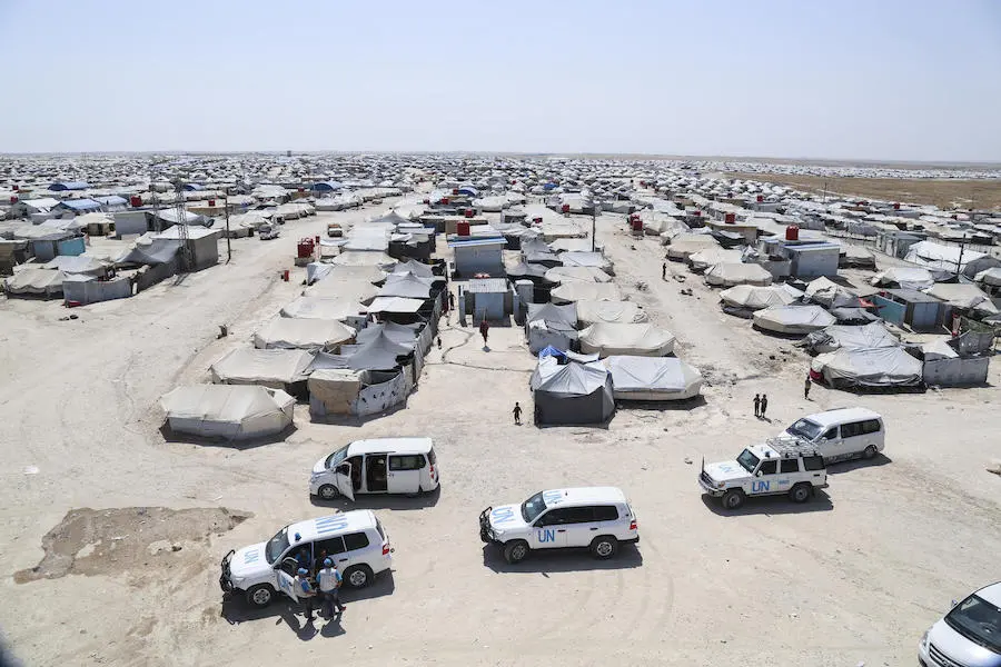 UNICEF and partners are helping nearly 50,000 children, most under the age of 12, living in Al-Hol camp in northeastern Syria in July 2019.. 