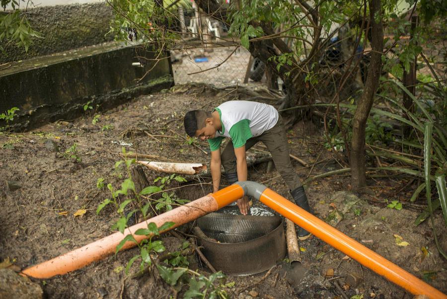 In Ipala, Guatemala, 17-year-old Guillermo used recyclable materials to build gray water filters to protect the health of his community. 