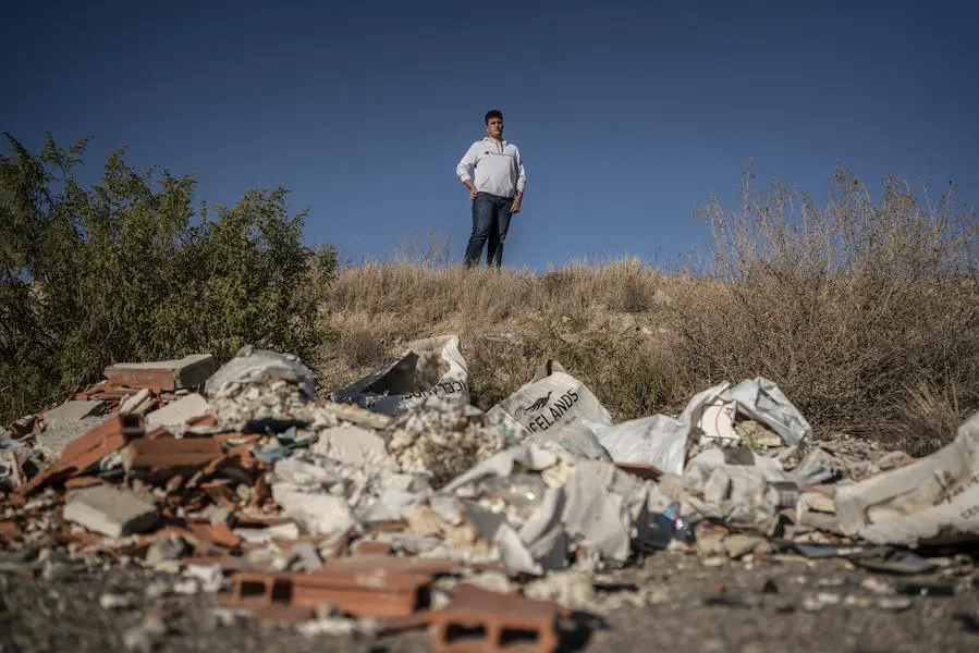 Environmental activist Juan, 17, regularly cleans up the garbage that accumulates in the fields surrounding his hometown, Almería, Spain. Environmental activist Juan, 17, regularly cleans up the garbage that accumulates in the fields surrounding his hometown, Almería, Spain.