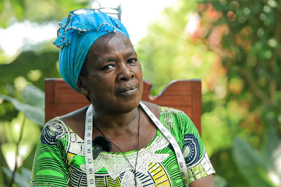 Thérèse is a widow whose husband was a Virunga National Park eco-guard. Thérèse is a widow whose husband was a Virunga National Park eco-guard.