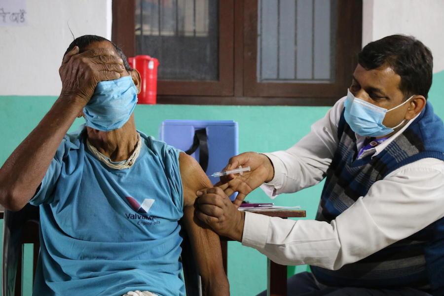 Man Getting Vaccination