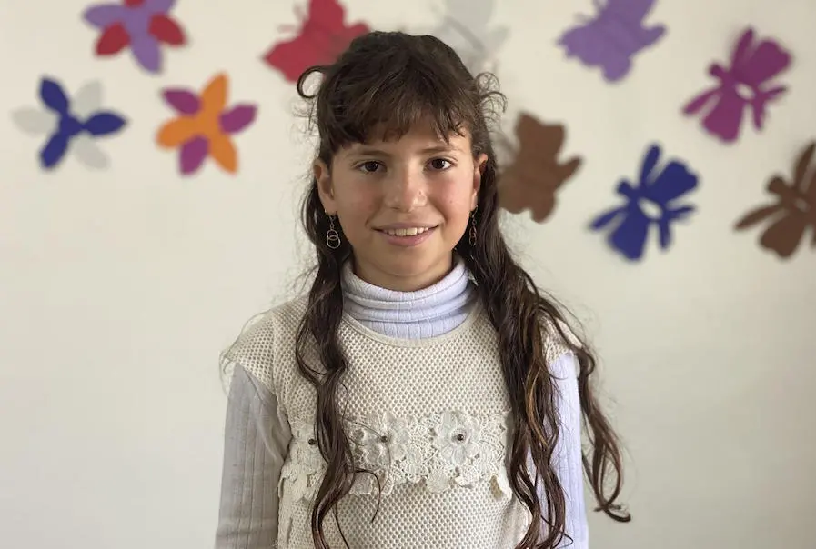 Kawthar, 10, is a Syrian refugee living in Mafraq, Jordan. Kawthar, 10, is a Syrian refugee living in Mafraq, Jordan.