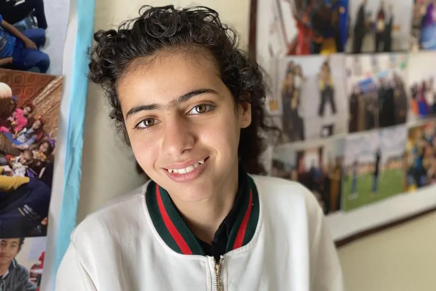 Rimas, 10, is a Syrian refugee from Homs. She lives in Mafraq, Jordan with her parents and siblings. Rimas, 10, is a Syrian refugee from Homs. She lives in Mafraq, Jordan with her parents and siblings.
