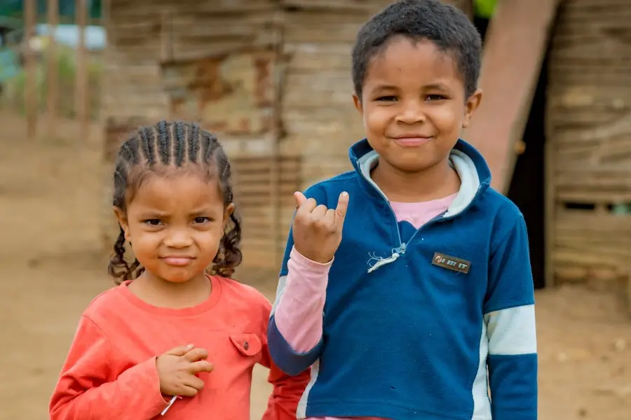 Two Young Kids Smiling