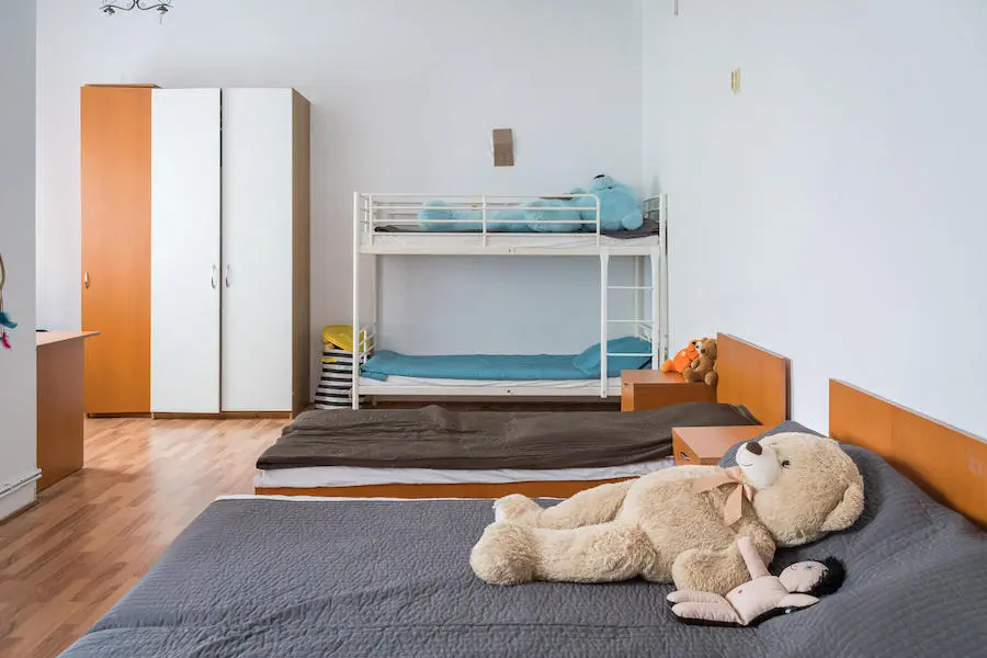 A room where children with disabilities evacuated from Odessa, Ukraine, are staying after a care center in Baicoi, Prahova County, Romania, opened its doors to them. A room where children with disabilities evacuated from Odessa, Ukraine, are staying after a care center in Baicoi, Prahova County, Romania, opened its doors to them.