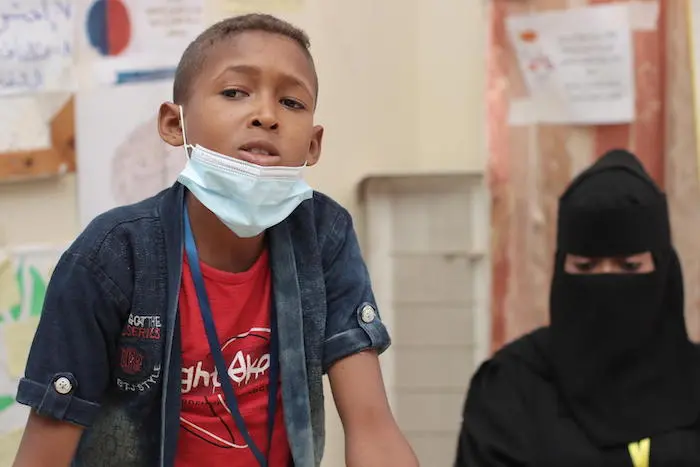 Mohammed, 14, attends a life skills training program in Yemen Mohammed, 14, attends a life skills training program in Yemen