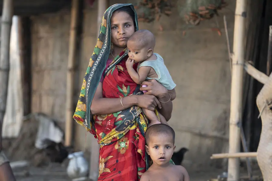 Floodwaters trapped Marjana Khatun and her family in their home in Sylhet, Bangladesh in May 2022. Floodwaters trapped Marjana Khatun and her family in their home in Sylhet, Bangladesh in May 2022.