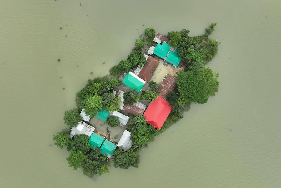 Aerial View of Flooding