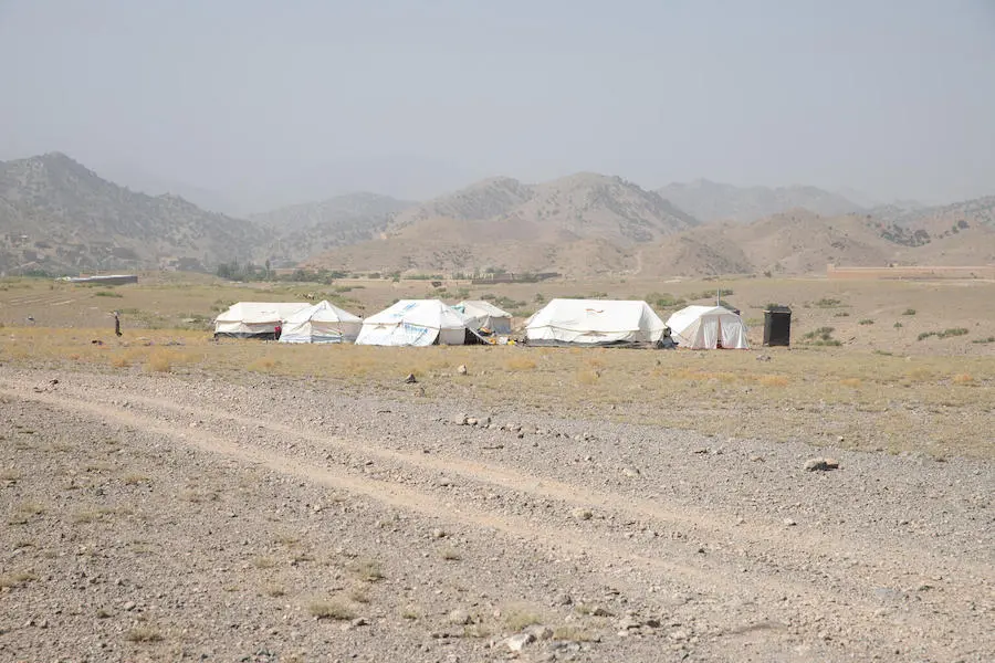 In Paktika Province, families displaced by Afghanistan's June 22, 2022, earthquake are living in tents provided by UNICEF. In Paktika Province, families displaced by Afghanistan's June 22, 2022, earthquake are living in tents provided by UNICEF.