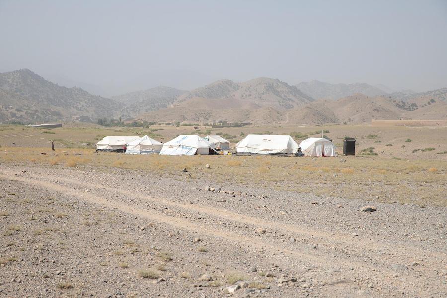 In Paktika Province, families displaced by Afghanistan's June 22, 2022, earthquake are living in tents provided by UNICEF.