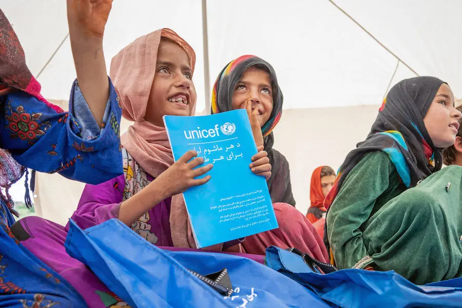 Children with UNICEF Books