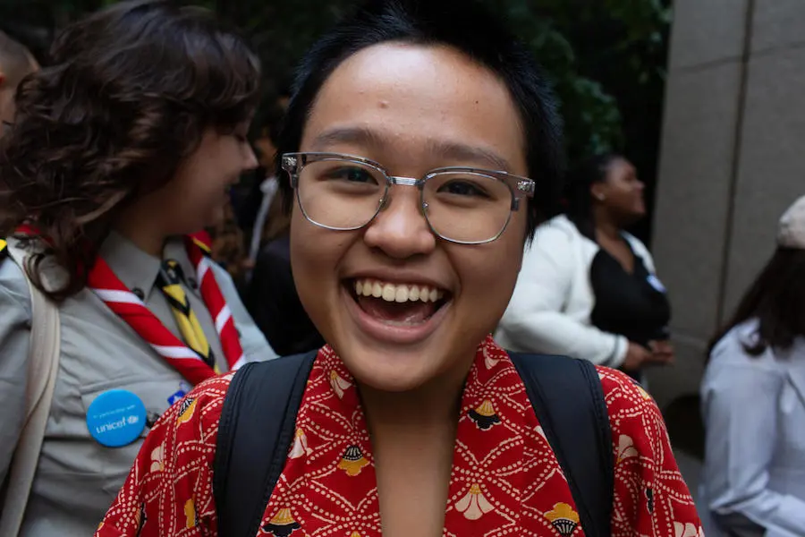 Vietnamese student Tran Quynh Giang's own mental health struggle as a young teen informs their work as a UNICEF Youth Advocate. Vietnamese student Tran Quynh Giang's own mental health struggle as a young teen informs their work as a UNICEF Youth Advocate.