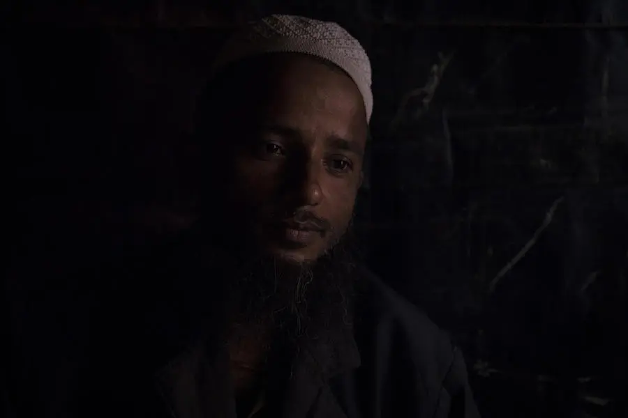On 2 December 2019, Ahmed Hussein, 36, sits in his home in Balukhali refugee camp, Cox’s Bazar, Bangladesh, and tells of the disappearance of his 2-year-old son, Mohammed Sohail. On 2 December 2019, Ahmed Hussein, 36, sits in his home in Balukhali refugee camp, Cox’s Bazar, Bangladesh, and tells of the disappearance of his 2-year-old son, Mohammed Sohail.