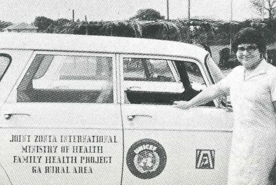 Zonta International's first project (1972 - 1974) supported through UNICEF USA provided mobile medical units to serve the health needs of children and mothers in rural areas of Ghana. Zonta International's first project (1972 - 1974) supported through UNICEF USA provided mobile medical units to serve the health needs of children and mothers in rural areas of Ghana.