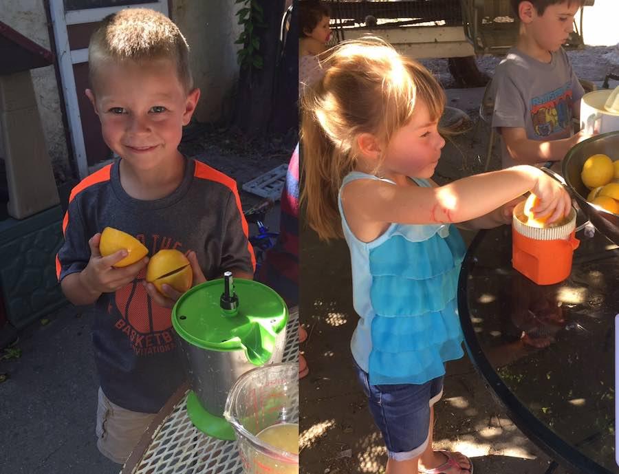 Children Making Lemonade