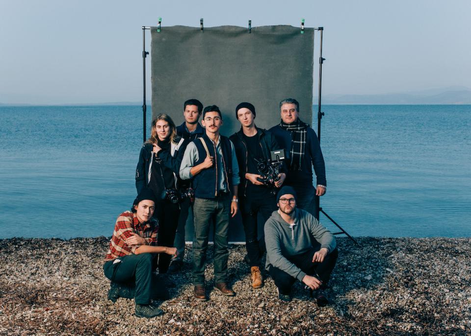 Magna Carta filmmakers on set of The Refuge, about the refugee crisis.