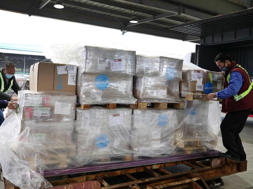 On January 29, 2020, a UNICEF shipment of personal protective equipment arrived in Shanghai to support response to the novel coronavirus. 