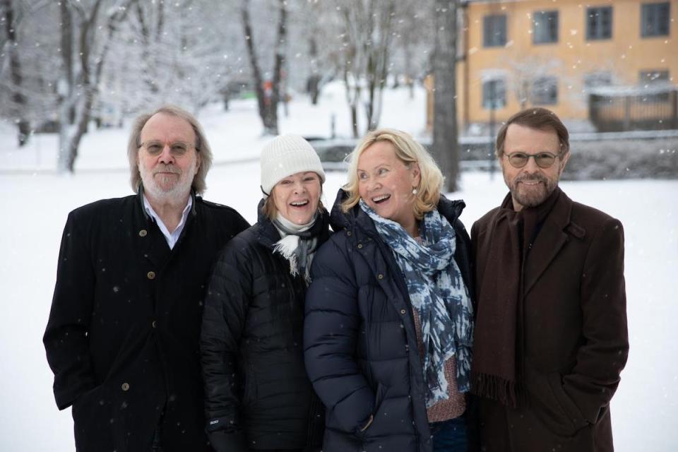 Members of Swedish pop music group ABBA