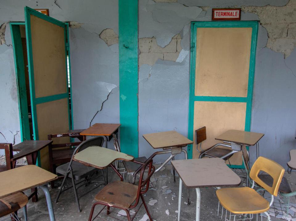 Haiti’s 7.2 magnitude earthquake on August 14, 2021 damaged many schools, including College Mazenod in Camp-Perrin, Les Cayes.