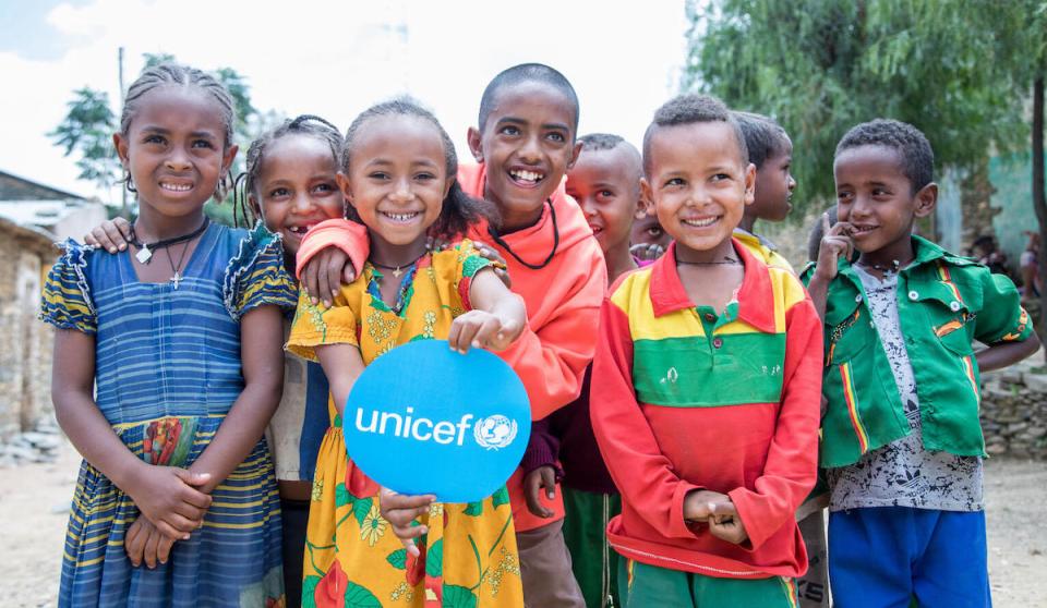 Children in Abi Adi, central Tigray, Ethiopia.