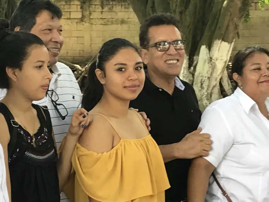 People Smiling for Camera