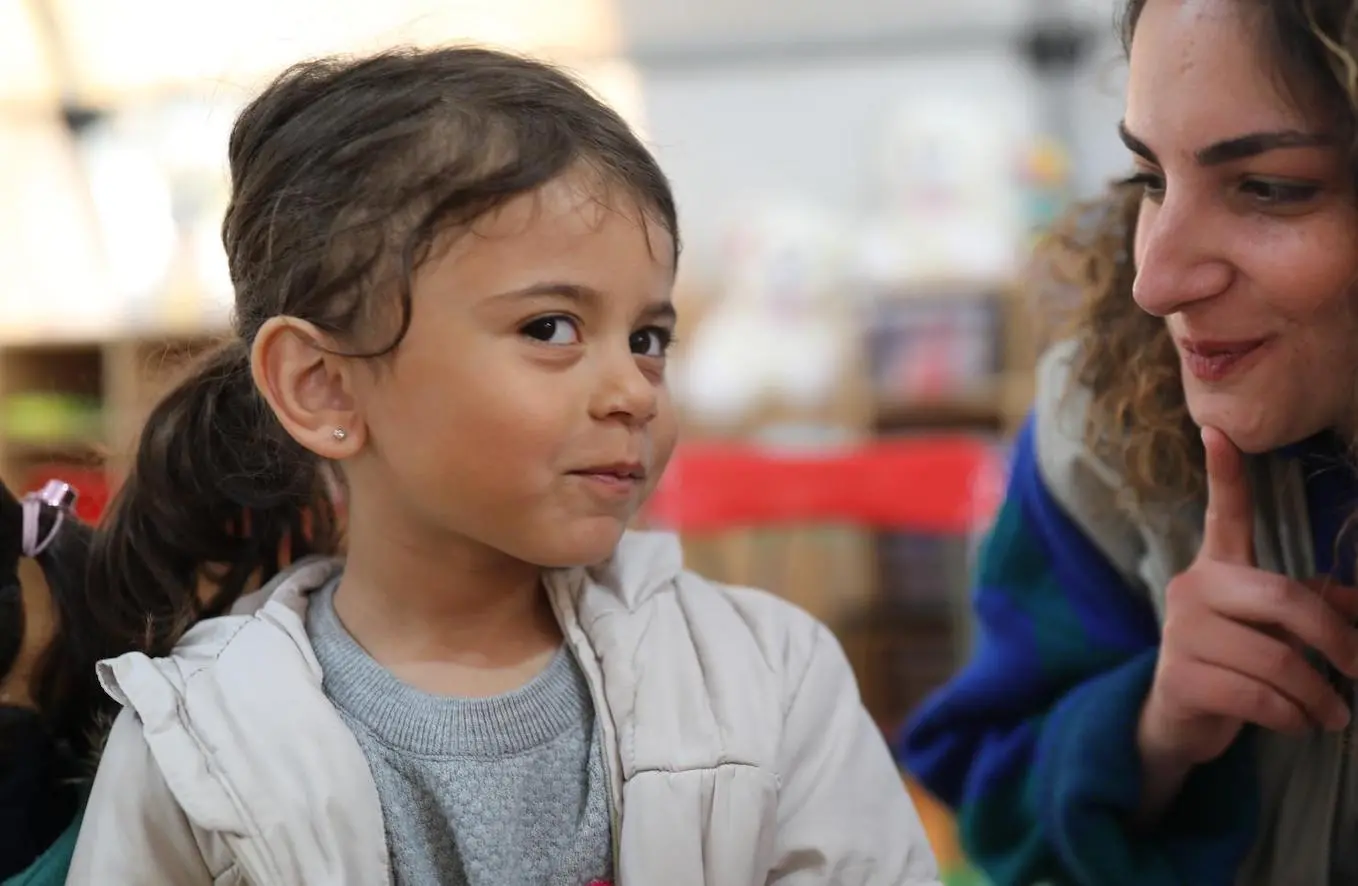Elanur, 5, whose family lost their home when a massive earthquake struck Türkiye in the early hours of Feb. 6, 2023.