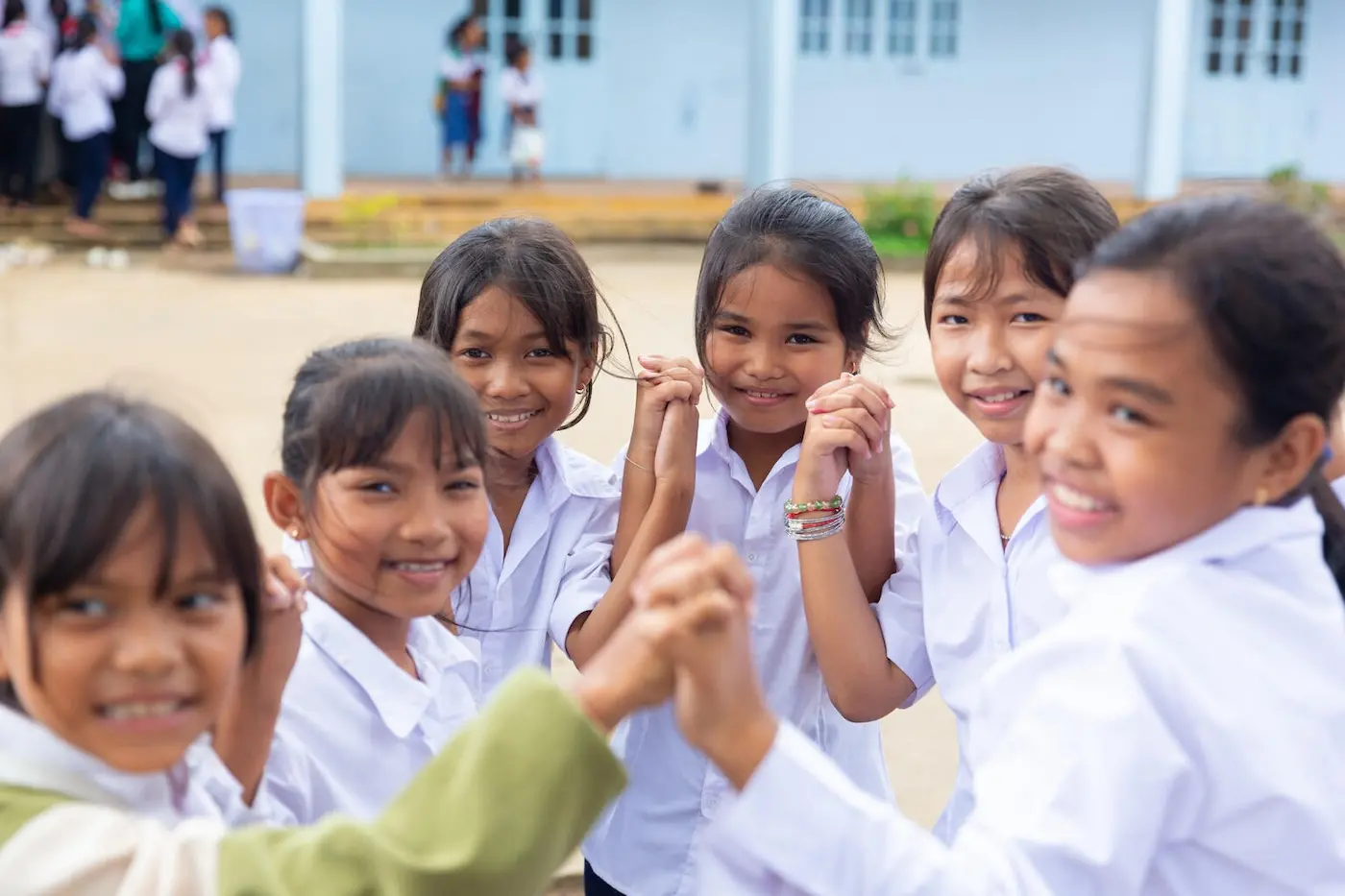 Primary school students in Vietnam taking part in UNICEF's Climate Smart School Initiative.