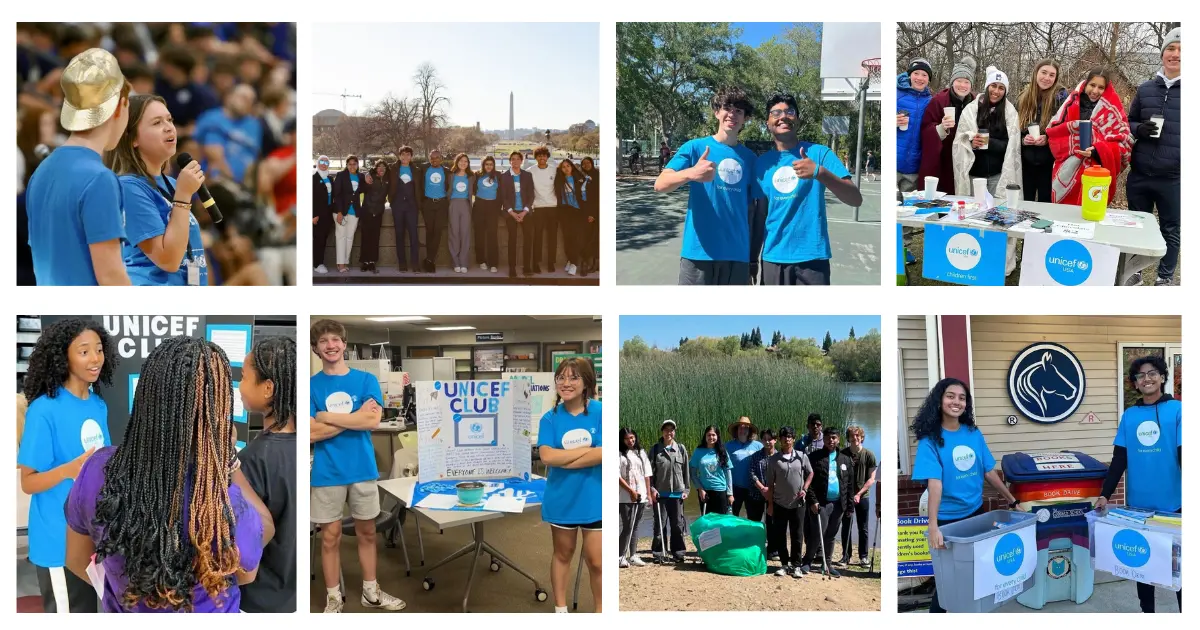 UNICEF USA Clubs photo collage