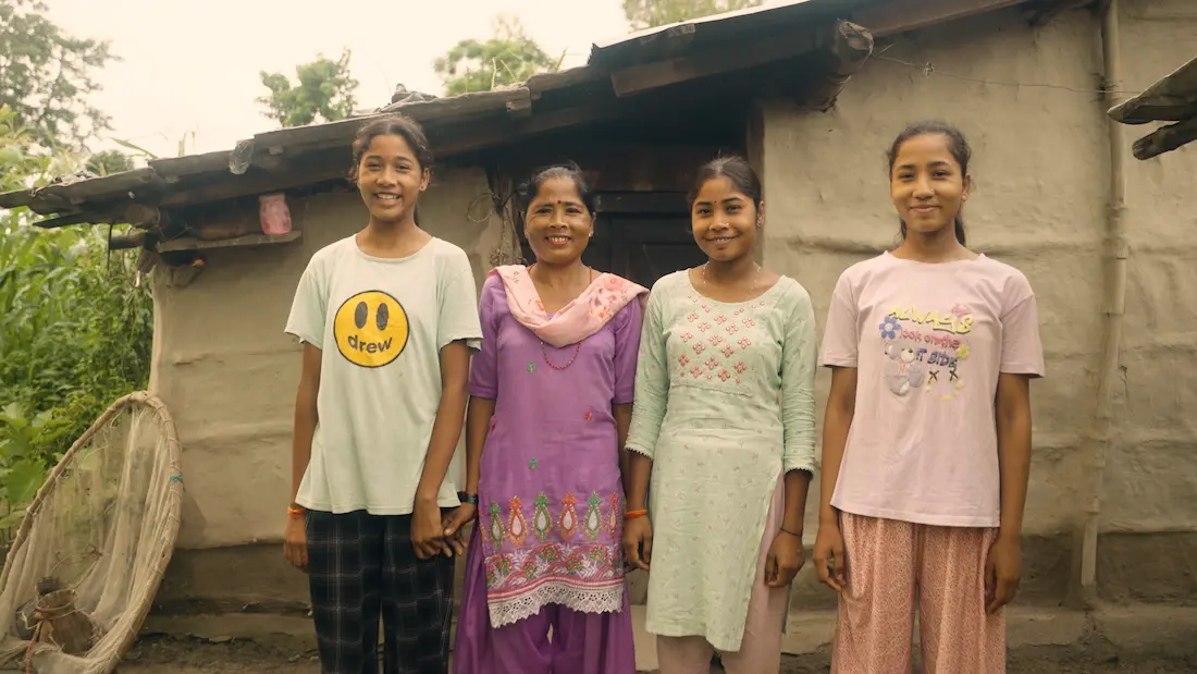 A mother and her children in Nepal, where UNICEF is supporting efforts to provide better outcomes for children suffering from noncommunicable diseases including Sickle Cell Disease. 
