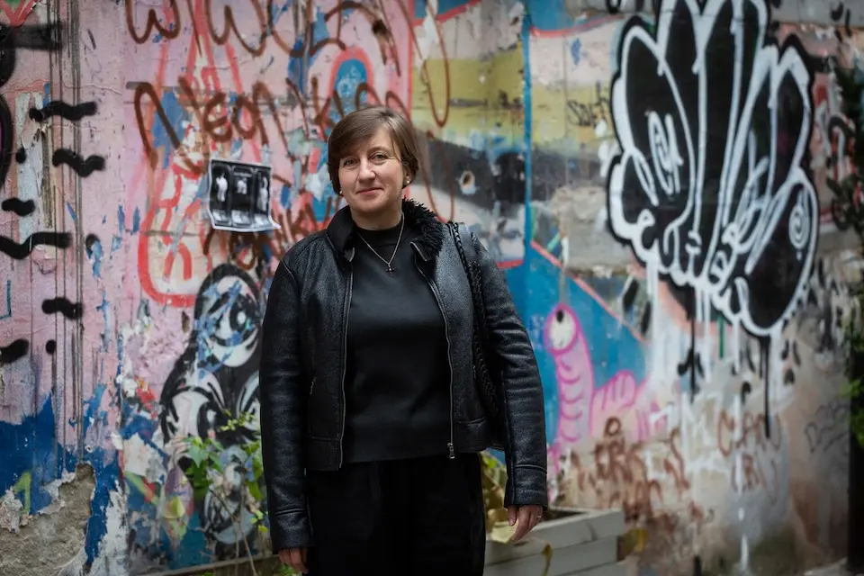Ukrainian psychologist Oksana Gorna in Wrocław, Poland.