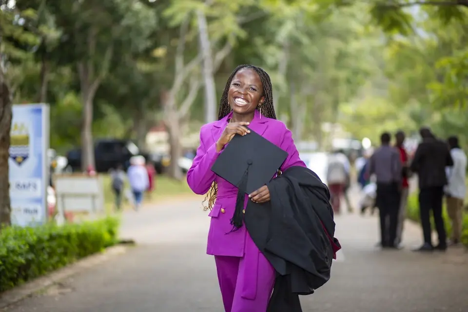 K.I.N.D. Fund scholarship recipient Joyce Chisale at her university graduation in Malawi in 2026.