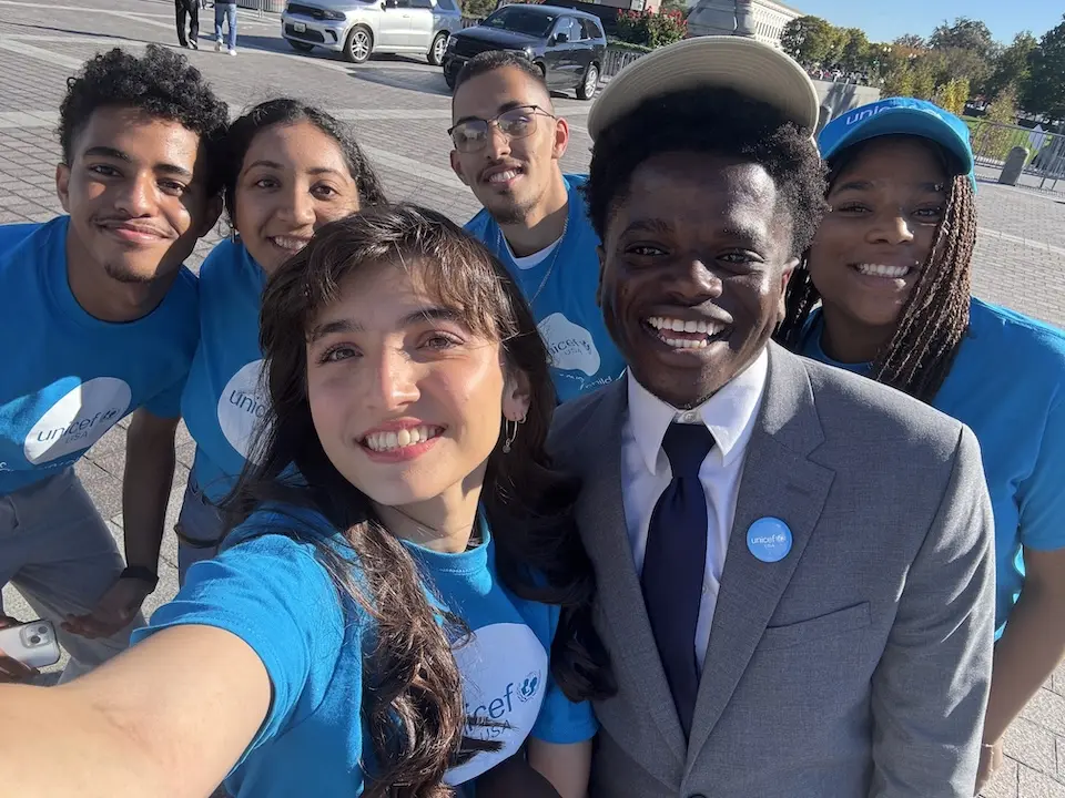 Members of UNICEF USA's National Youth Council meet in Washington DC in 2025 to advocate for children.
