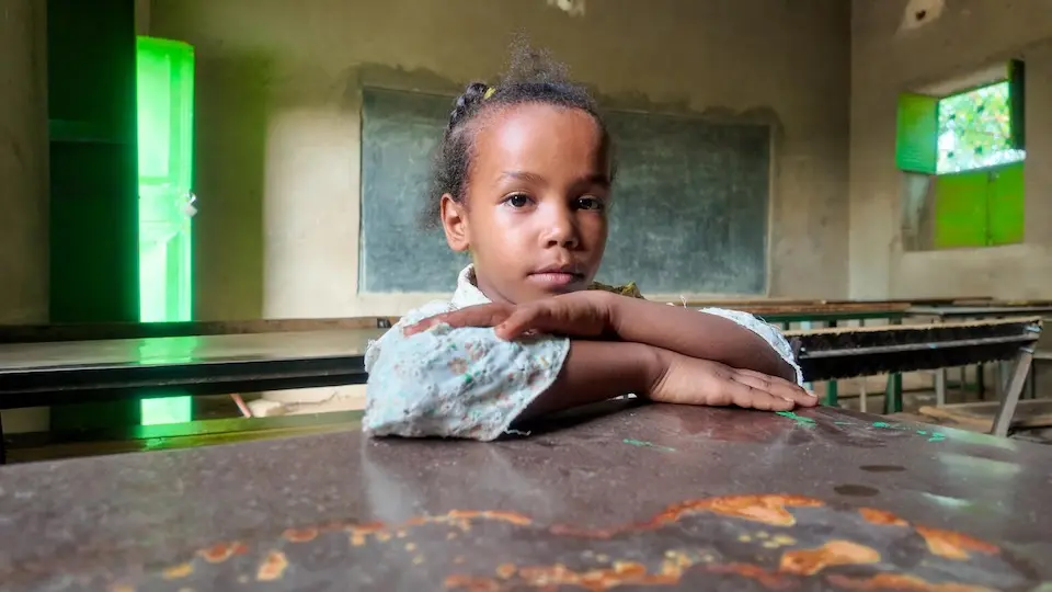 Eight-year-old Rowan in Sudan shares a poem she wrote for International Day of Peace 2025.