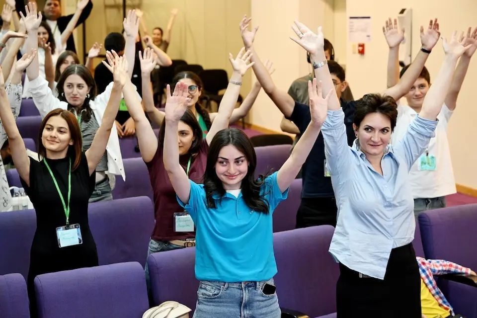 Armenian teenagers come together for a conference on climate change.