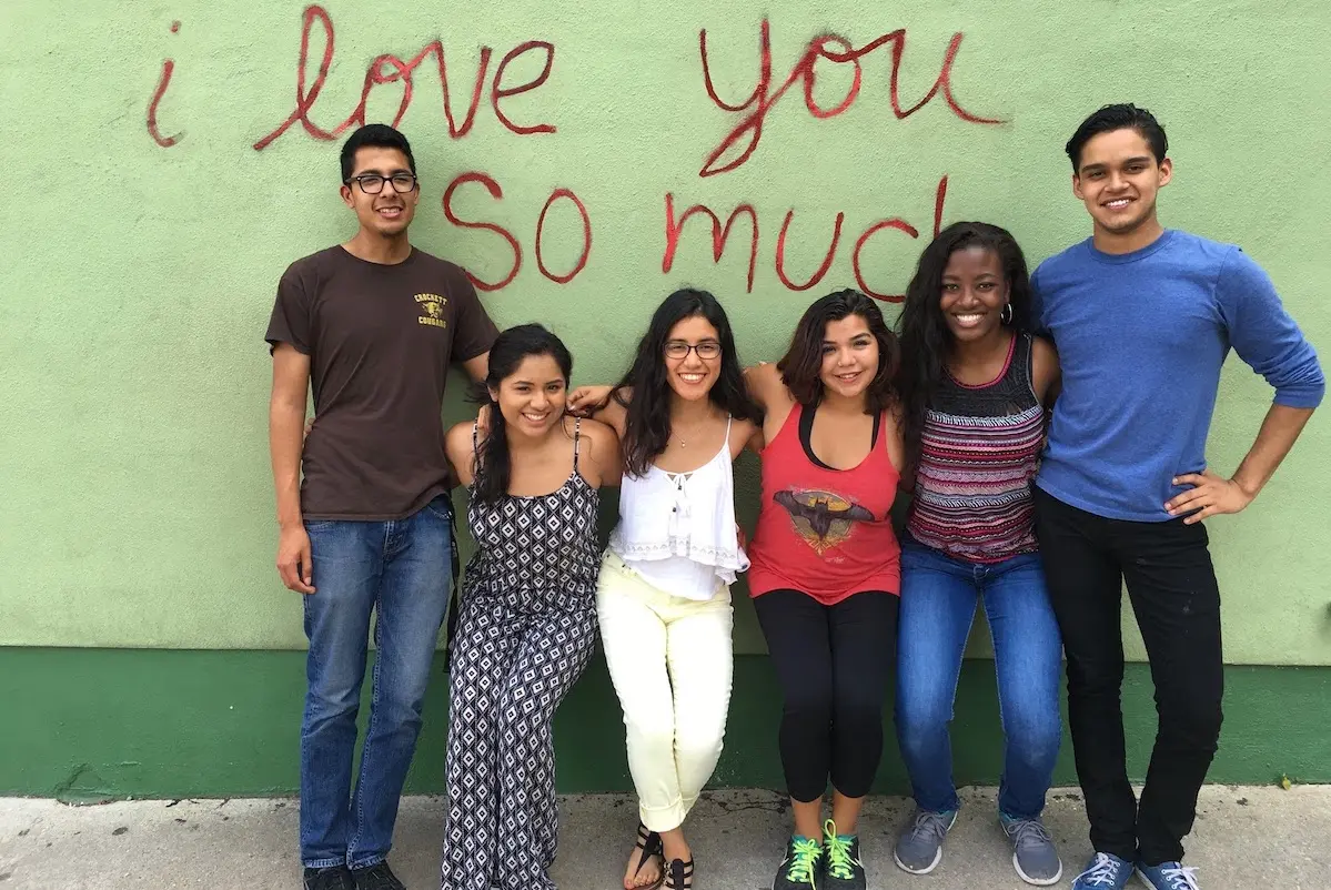 DACA recipient and high school valedictorian Mayte Lara Ibarra (in white) grew up in Texas. She left Mexico for the U.S. when she was 3.  