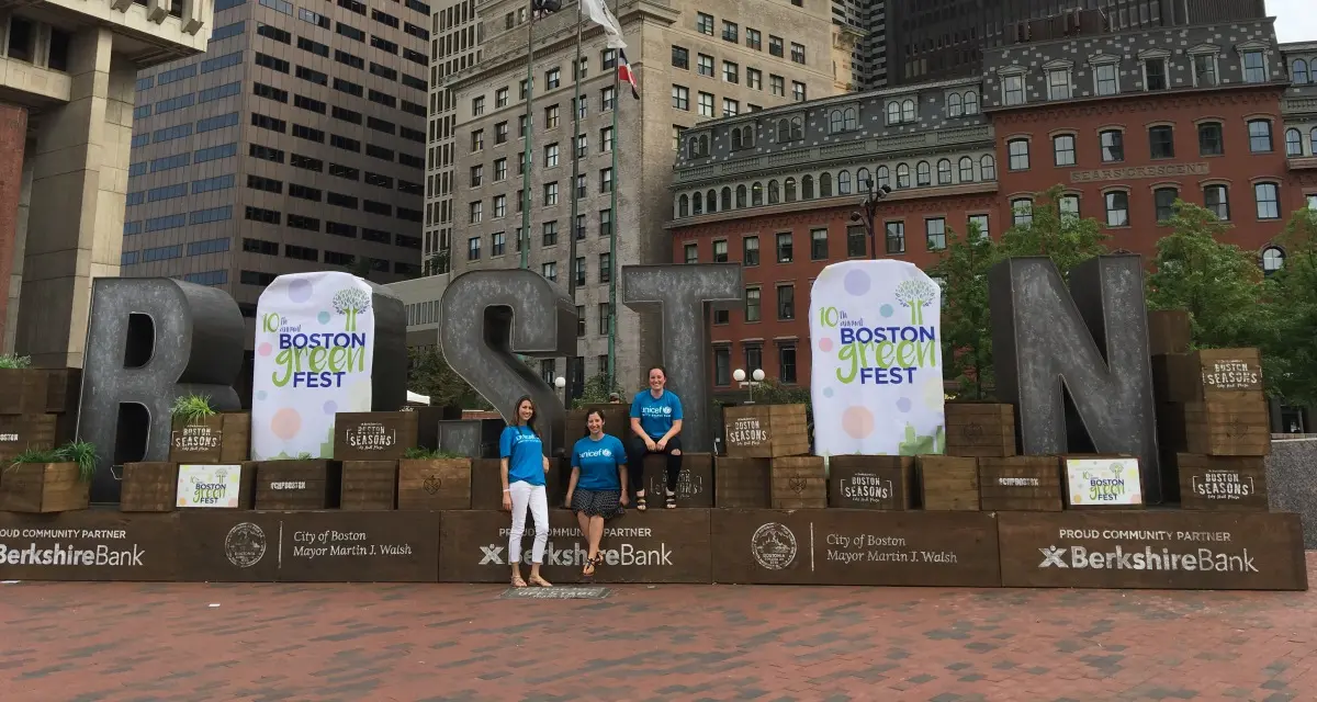 New England supporters representing UNICEF USA in Boston!