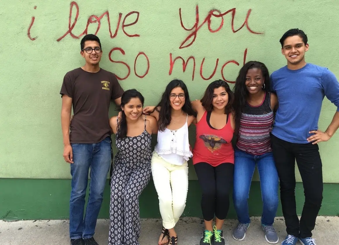DACA recipient and high school valedictorian Mayte Lara Ibarra (in white) grew up in Texas. She left Mexico for the U.S. when she was 3. DACA recipient and high school valedictorian Mayte Lara Ibarra (in white) grew up in Texas. She left Mexico for the U.S. when she was 3.