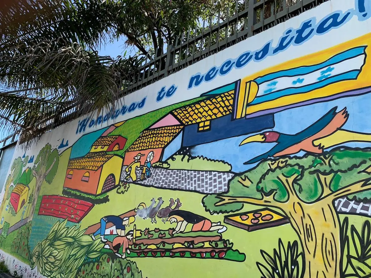 "Honduras needs you" says the sign outside the UNICEF-supported Belen Reception Center for Returned Migrants in western Honduras. 