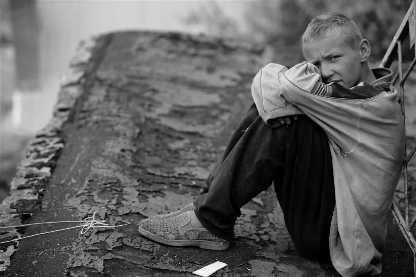 Sergey, 15 lives in the streets of Odesa, a city by the Black Sea, Southern Ukraine.