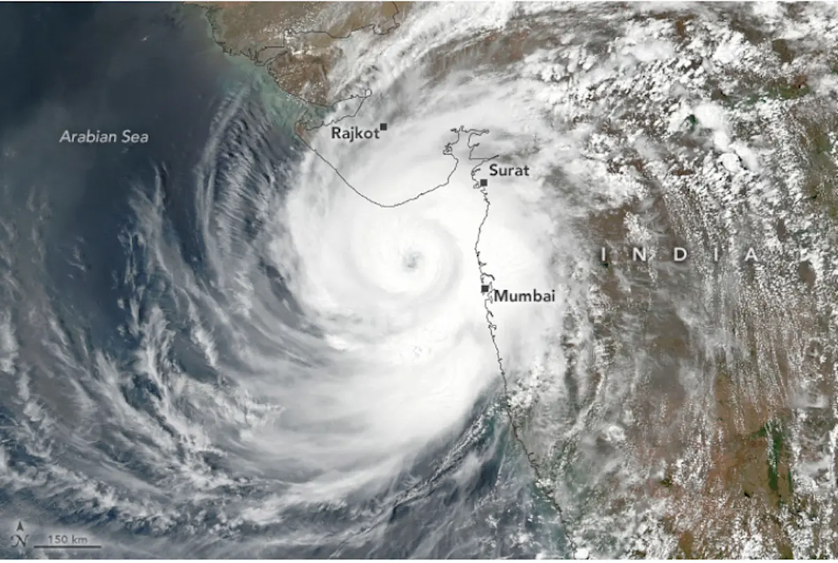 Cyclone Tauktae hit India's western state of Gujarat on May 18, 2021. Cyclone Tauktae hit India's western state of Gujarat on May 18, 2021.