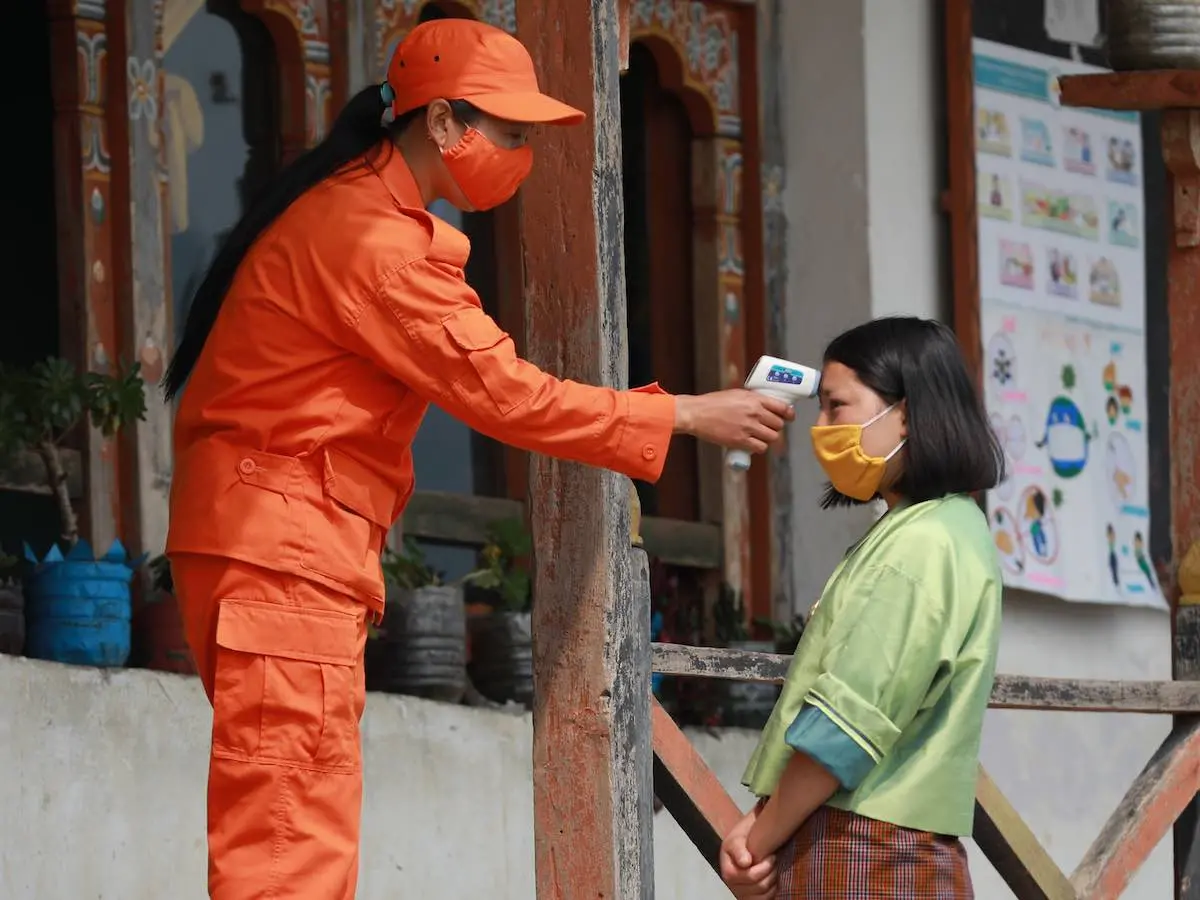 Person Getting Temperature Taken