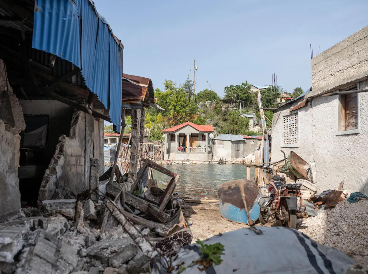 Debris from a Building