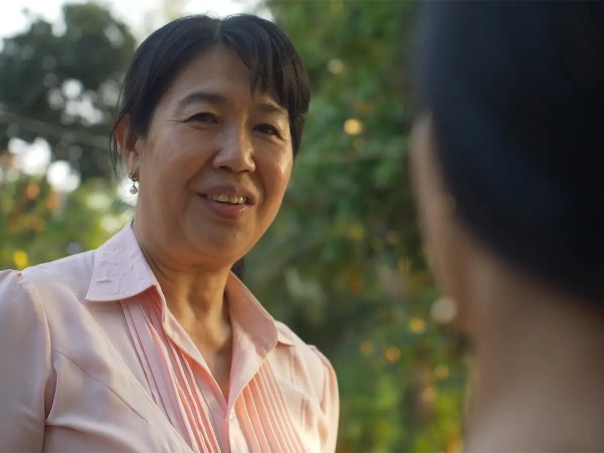 Social worker Le Thi Phien works with families in Cao Lanh, Vietnam to prevent violence against children. 