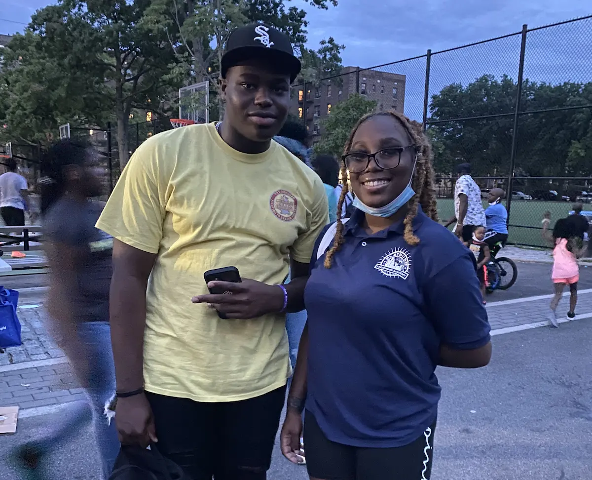 Two youth participants in the Arthur Ashe Institute for Urban Health's mental health and wellness workshops and peer mentor training program, supported by UNICEF USA.