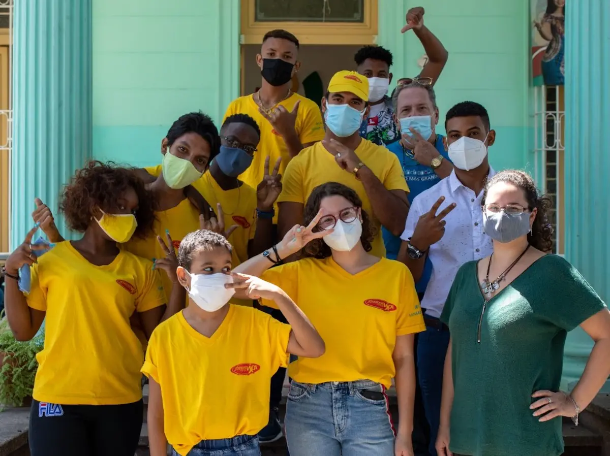 Participants in UNICEF Cuba-hosted collaborative storytelling project spearheaded by UNICEF Innovation, Imagining Health Futures.