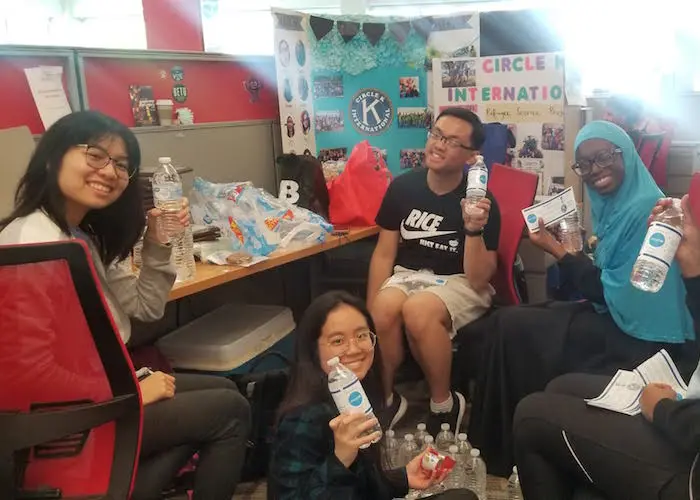 Members of Circle K International held a bake sale to raise money for WASH (water, sanitation and hygiene) programs in Haiti. Members of Circle K International held a bake sale to raise money for WASH (water, sanitation and hygiene) programs in Haiti.