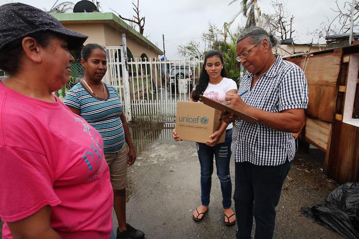 UNICEF and partners are rushing much needed drinking water and hygiene supplies to victims of Hurricane Maria in Puerto Rico.
