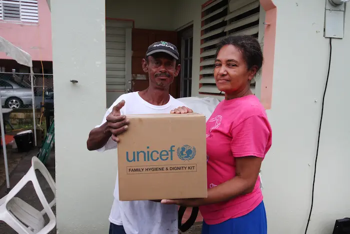 UNICEF and partners are delivering much needed water and hygiene supplies to Puerto Rico after Hurricane Maria.